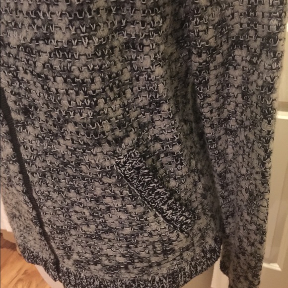 LOFT Small wool blend zippered cardigan w/ pockets - Picture 2 of 9